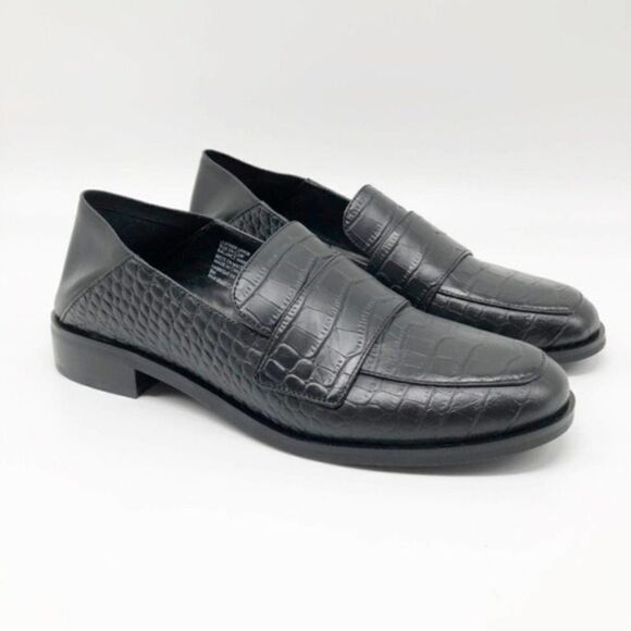 Treasure & Bond Shoes - TREASURE & BOND Nox Collapsible Black Croc Loafer